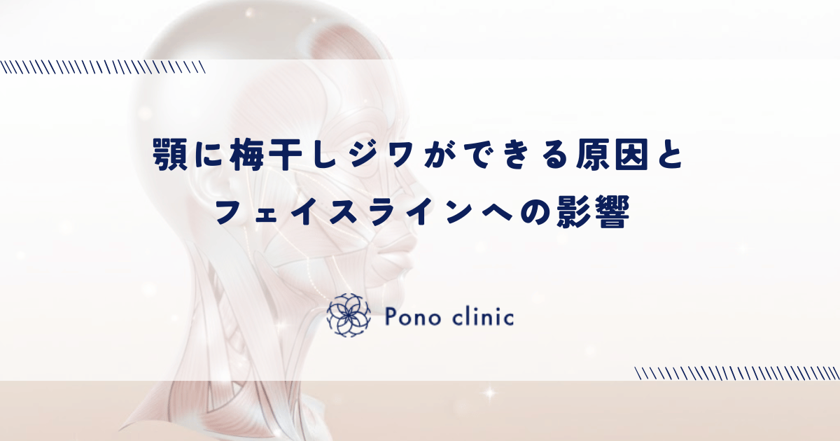 オトガイ筋の緊張と梅干しジワ｜顎に凸凹ができる原因とフェイスラインへの影響