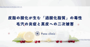 皮脂の酸化が生む「過酸化脂質」の毒性｜毛穴の炎症と真皮への二次被害