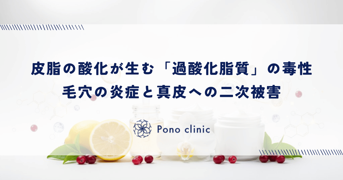 皮脂の酸化が生む「過酸化脂質」の毒性｜毛穴の炎症と真皮への二次被害