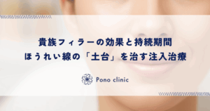 貴族フィラー（貴族注射）の効果と持続期間｜ほうれい線の「線」ではなく「土台」を治す注入治療