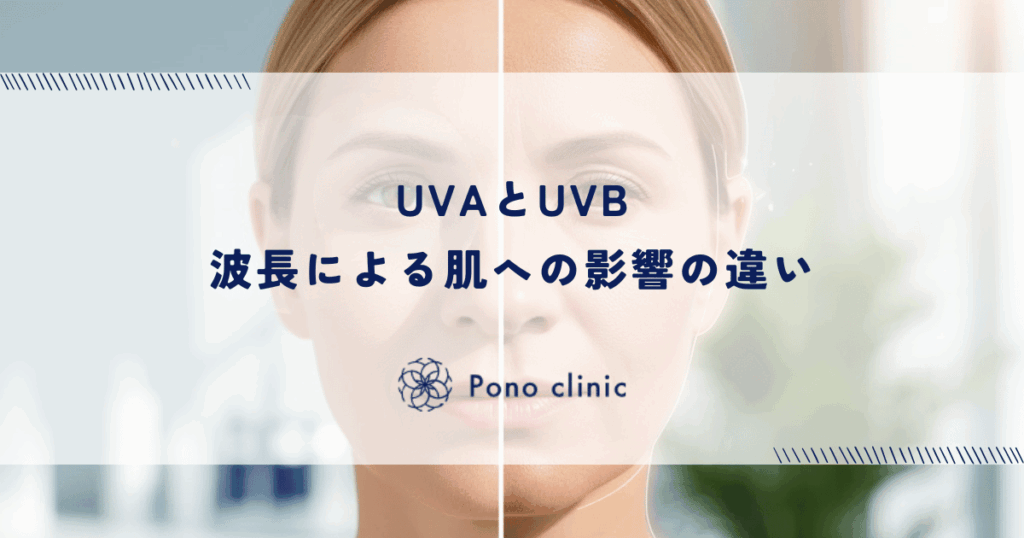 波長による肌への影響の違い｜UVAのたるみリスクとUVBの炎症作用