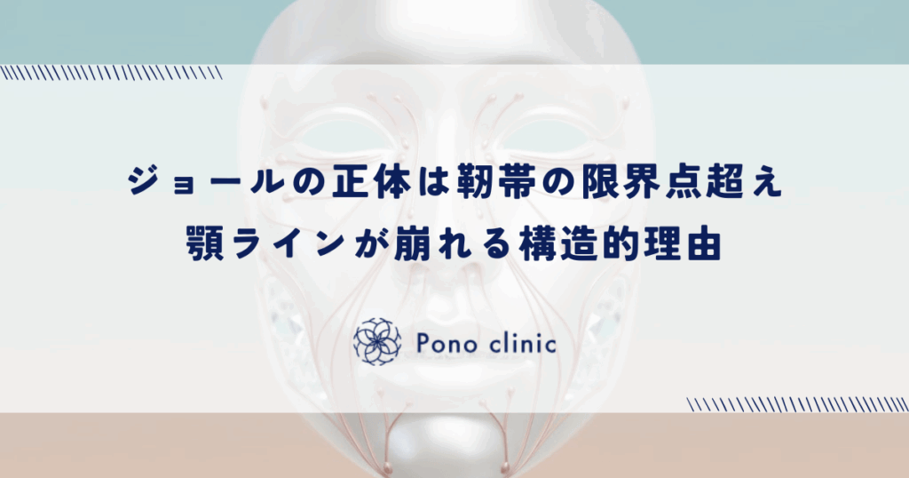 ジョール（ブルドッグ顔）の正体は靭帯の限界点超え｜顎ラインが崩れる構造的理由