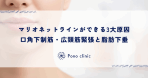マリオネットラインができる3大原因｜口角下制筋・広頸筋の緊張と脂肪の下垂メカニズム