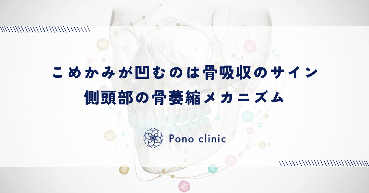 こめかみが凹むのは骨吸収のサイン｜側頭部の骨萎縮メカニズム