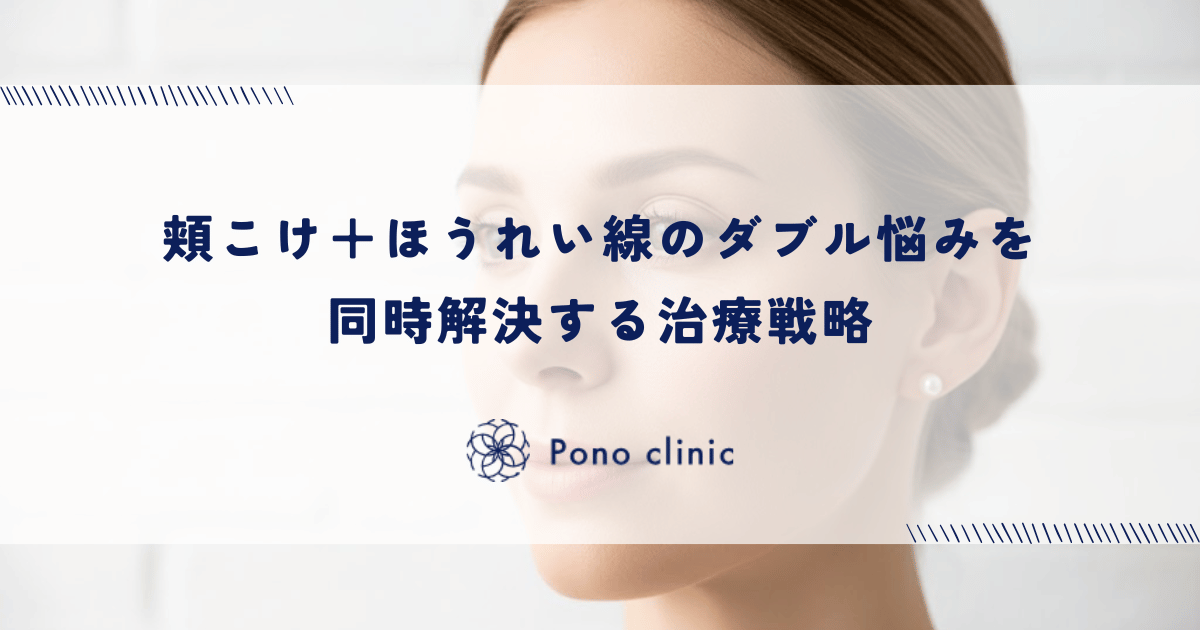 頬こけ＋ほうれい線のダブル悩みを同時解決する治療戦略