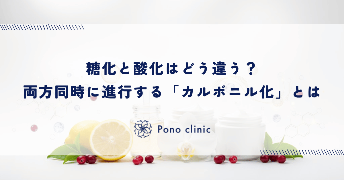 糖化と酸化はどう違う?両方同時に進行する「カルボニル化」とは