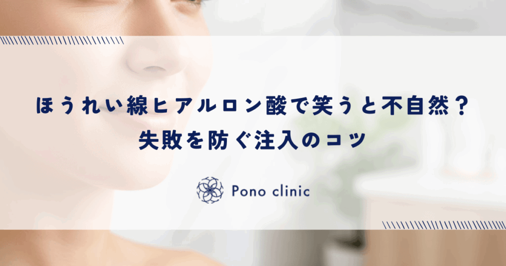 ほうれい線ヒアルロン酸で笑うと不自然？失敗を防ぐ注入のコツ