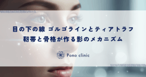 目の下にできる線「ゴルゴライン」と「ティアトラフ」｜靭帯と骨格が作る影のメカニズム