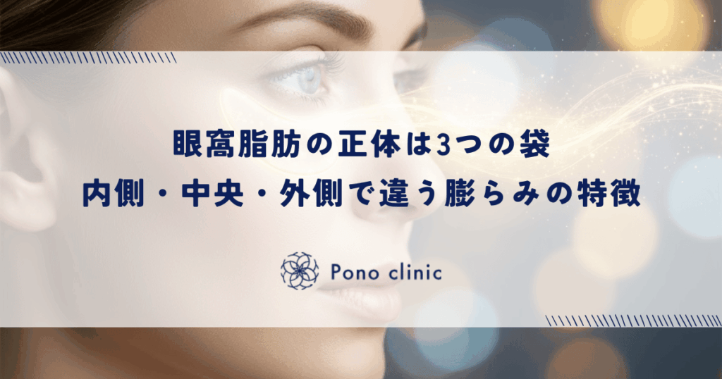 眼窩脂肪の正体は3つの袋（コンパートメント）｜内側・中央・外側で違う膨らみの特徴