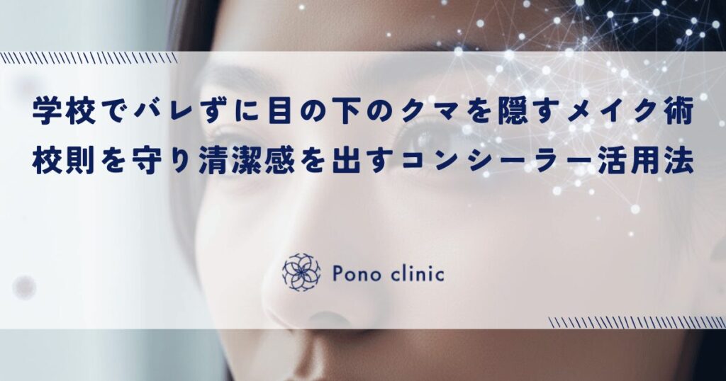 学校でバレずに目の下のクマを隠すメイク術｜校則を守りながら清潔感を出すコンシーラー活用法