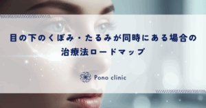 目の下のくぼみ・たるみが同時にある場合の治療法ロードマップ