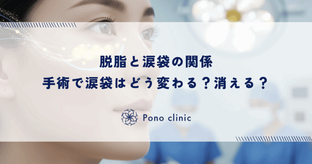 脱脂と涙袋の関係｜手術で涙袋はどう変わる？消える？