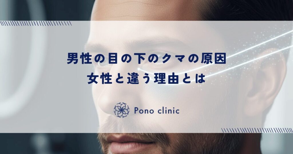 男性の目の下のクマの原因｜女性と違う理由とは