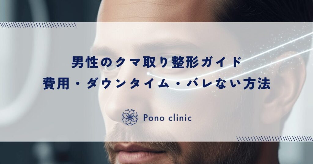 男性のクマ取り整形ガイド｜費用・ダウンタイム・バレない方法