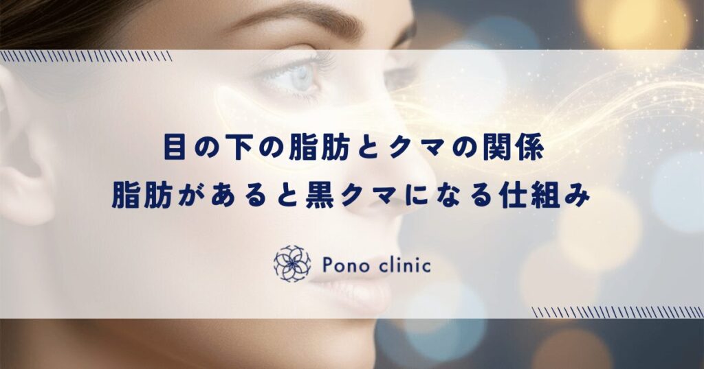 目の下の脂肪とクマの関係｜脂肪があると黒クマになる仕組み