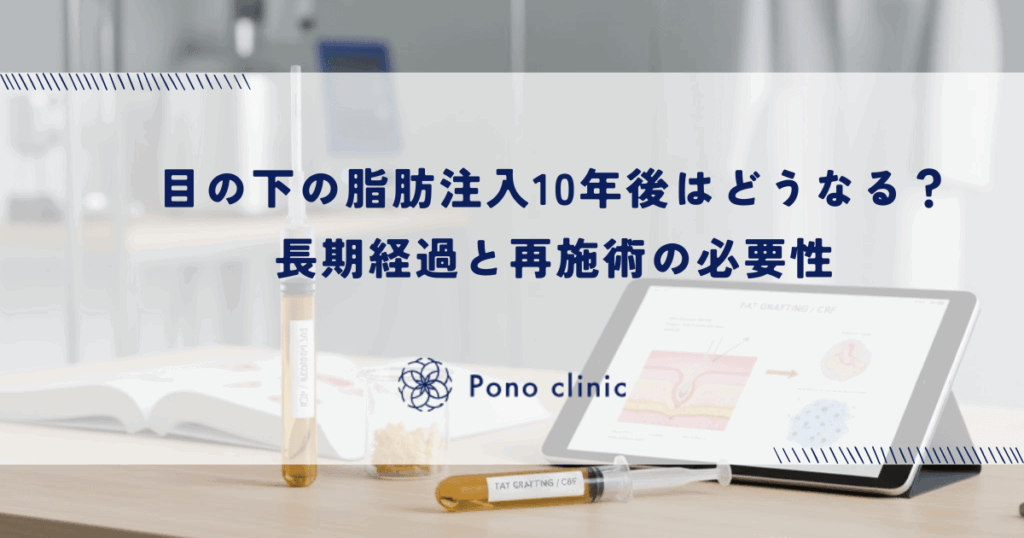 目の下の脂肪注入10年後はどうなる？長期経過と再施術の必要性