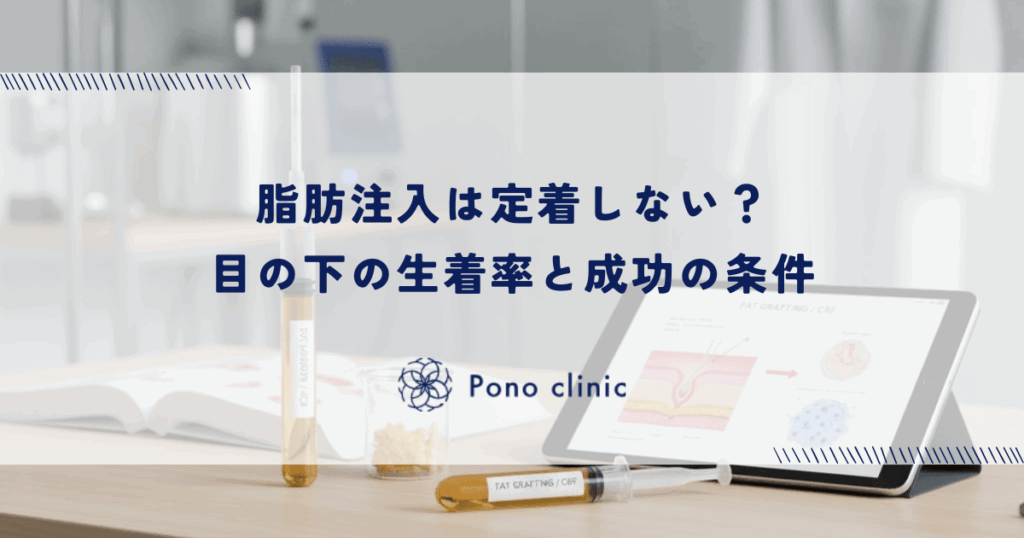 脂肪注入は定着しない？目の下の生着率と成功の条件
