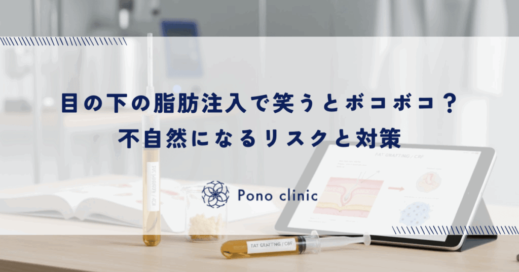 目の下の脂肪注入で笑うとボコボコ？不自然になるリスクと対策
