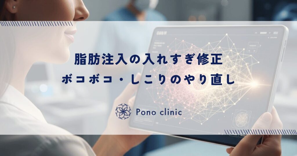 脂肪注入の入れすぎ修正｜ボコボコ・しこりのやり直し