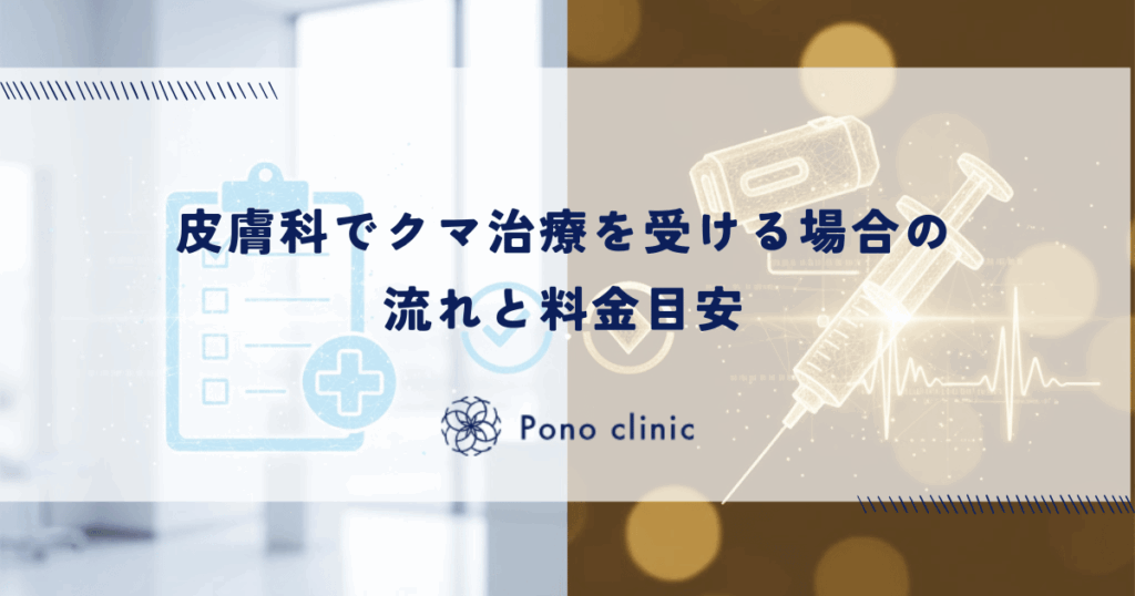 皮膚科でクマ治療を受ける場合の流れと料金目安