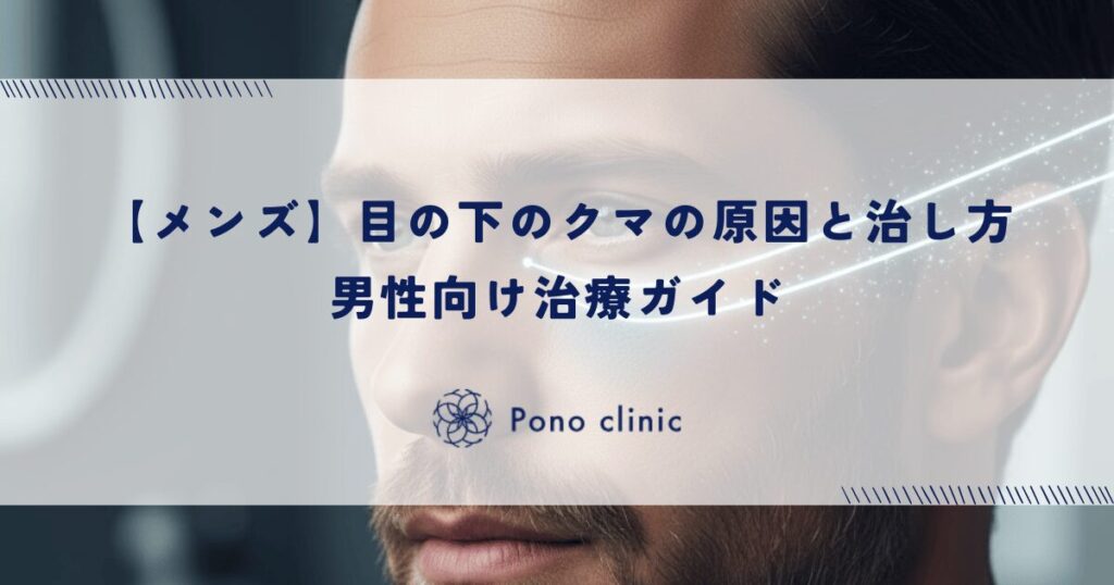 【メンズ】目の下のクマの原因と治し方|男性向け治療ガイド