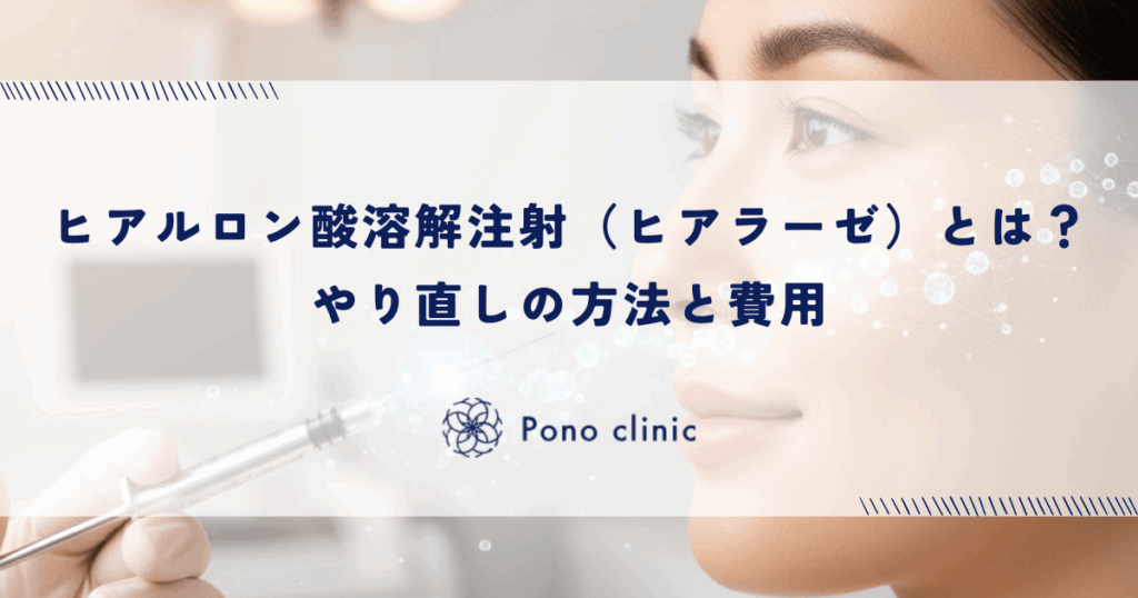 ヒアルロン酸溶解注射（ヒアラーゼ）とは？やり直しの方法と費用
