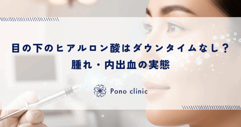 目の下のヒアルロン酸はダウンタイムなし？腫れ・内出血の実態